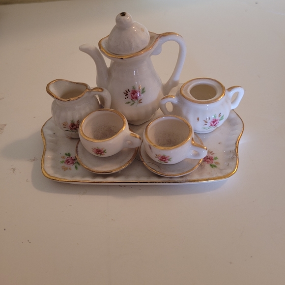 Dollhouse mini teapot set - Picture 3 of 3